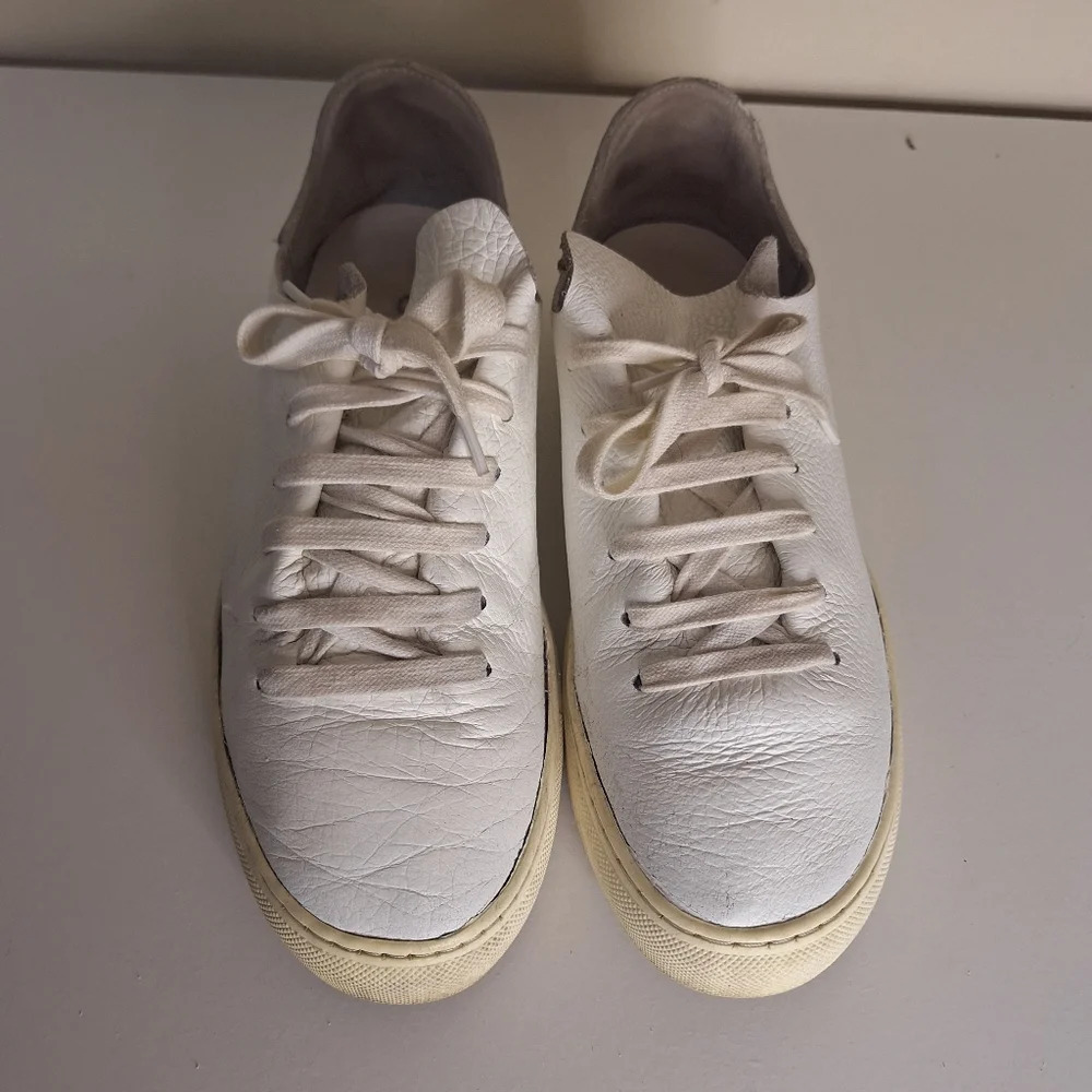 Anthropologie SE Poppy pebbled leather  sneeker SZ 9.5 - Picture 3 of 9